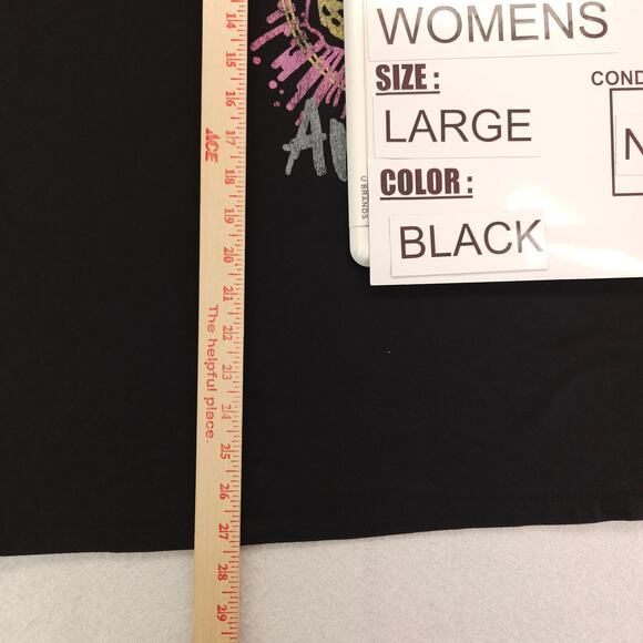 Def Leppard Animal Band Graphic Crew Neck T Shirt Womens Size Large L Black - Picture 8 of 9